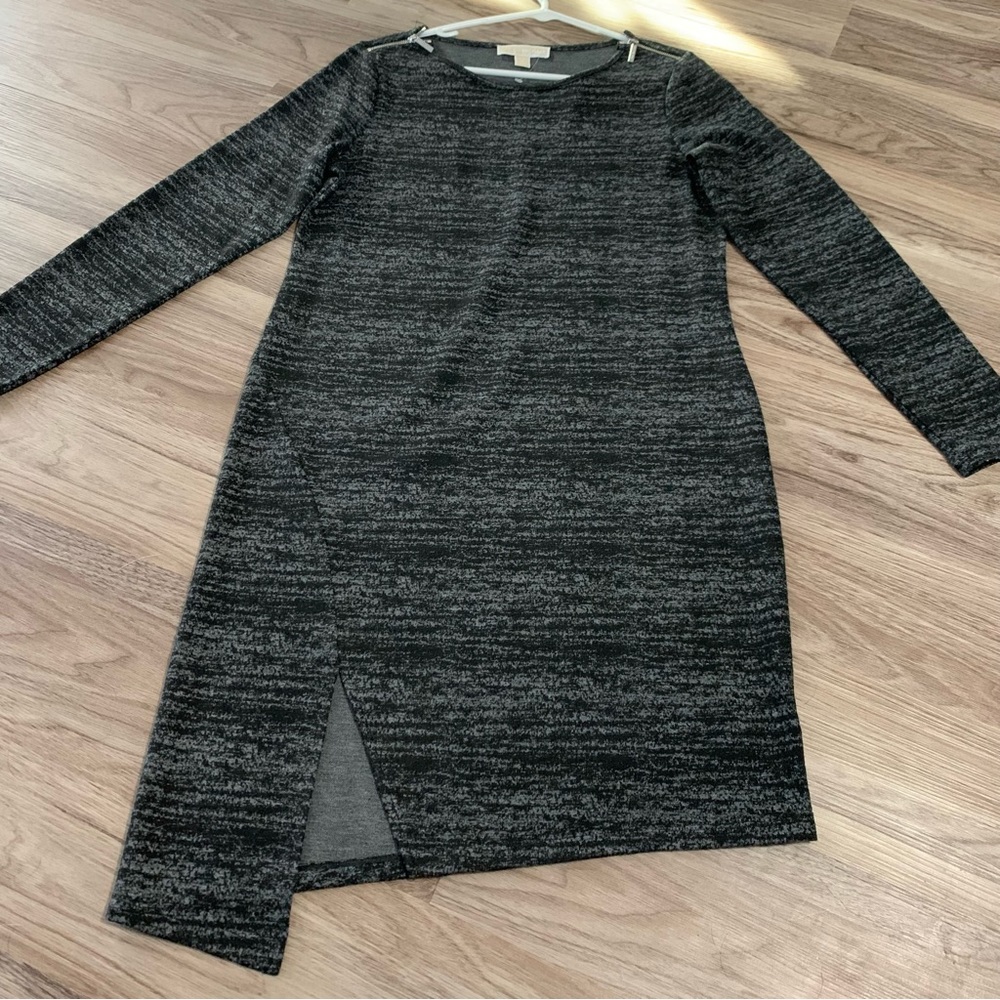 Michael Kors Black/Grey Long Sleeve Dress; Medium; NEW W/O Tags